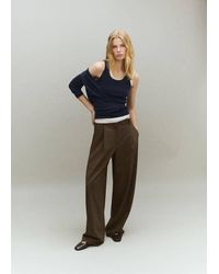Mango - Wool-Blend Knitted Top - Lyst