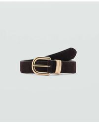 Mango - Suede Leather Belt - Lyst