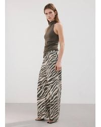 Mango - Zebra-Print Straight-Fit Jeans - Lyst
