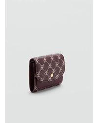 Mango - Medium Wallet With Logo Print - Lyst
