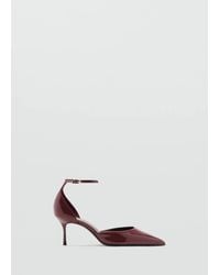 Mango - Kitten-Heeled Shoes With Ankle Strap - Lyst