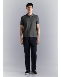 Mango - Comfort Stretch Zip Polo - Lyst
