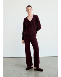 Mango - Knitted Button-Up Pyjama Cardigan - Lyst