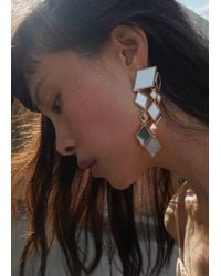 Mango - Crystal Waterfall Earrings - Lyst