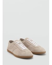 Mango - Suede Trainers - Lyst