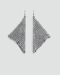 MANGO TEEN - Mesh-Effect Drop Earring - Lyst