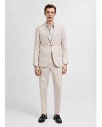 Mango - 100% Linen Slim-fit Suit Jacket - Lyst