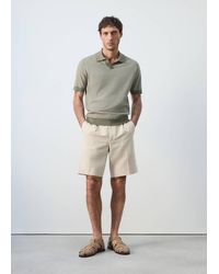 Mango - 100% Cotton Jersey Polo Shirt - Lyst