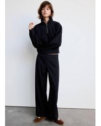 Mango - Straight Mid-Rise Trousers - Lyst