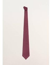 Mango - 100% Silk Patterned Tie - Lyst