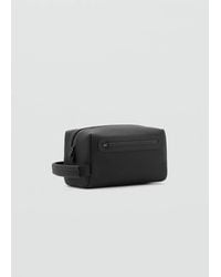 Mango - Necessaire Dettagli Pelle Nero - Lyst