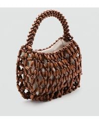 Mango - Wooden Bead Handbag - Lyst