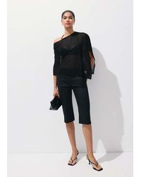 Mango - Asymmetrical Knitted Cape - Lyst