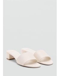 Mango - Block-Heel Sandals With Strap - Lyst