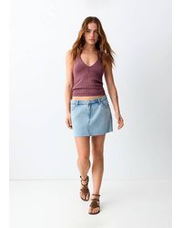 MANGO TEEN - Fine Knit Halter Top - Lyst