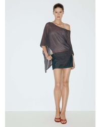 Mango - Asymmetric Strass Cape - Lyst