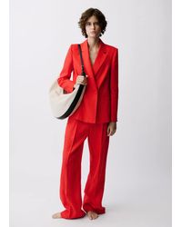 Mango - Double-Breasted Linen Suit Jacket - Lyst