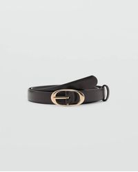 Mango - Oval Buckle Belt - Lyst