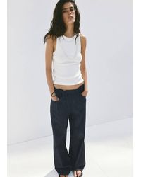 Mango - Low-Rise Tie Jeans - Lyst