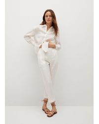 linen pants mango