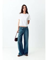 MANGO TEEN - Fitted T-Shirt With Crisscross Lacing - Lyst