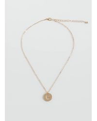 MANGO TEEN - Letter Pendant Necklace - Lyst