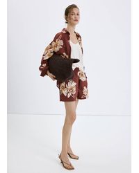 Mango - Printed Lyocell Shirt - Lyst