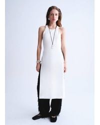 Mango - Long Blouse With Open Back - Lyst