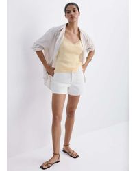 Mango - Straight-Fit Denim Shorts - Lyst