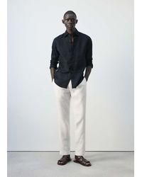 Mango - 100% Linen Slim-Fit Shirt - Lyst