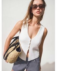 MANGO TEEN - Fluid Top With Press-Stud Fastening - Lyst