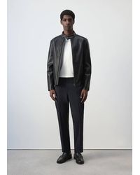 Mango - Zip-Up Faux-Leather Jacket - Lyst