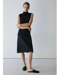 Mango - Milano Knit Midi Dress - Lyst