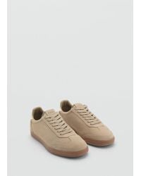 Mango - Sneaker Crosta Di Cuoio Sabbia - Lyst