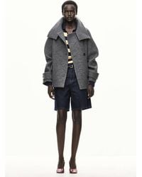 Mango - 100% Wool High-Neck Coat - Lyst