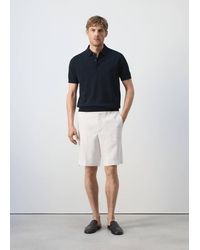 Mango - 100% Cotton Fine Knit Polo - Lyst