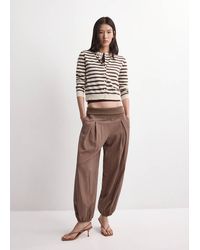 Mango - Stripped Knit Cardigan - Lyst