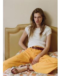 Mango - Straight Low-Waist Jeans - Lyst
