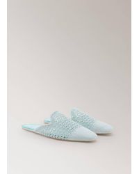 Mango - Crochet Mule Slippers - Lyst