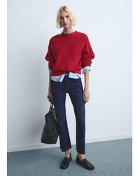 Mango - Sienna Flared Cropped Jeans - Lyst