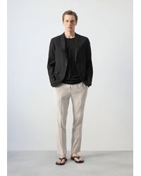 Mango - Amalfi Slim Fit Linen Blend Blazer - Lyst
