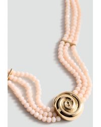 Mango - Spiral Bead Necklace - Lyst