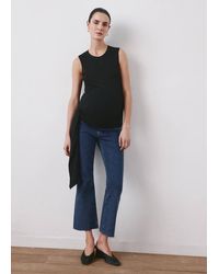 Mango - Maternity Flared Cropped Jeans - Lyst