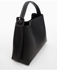 Mango - Shopper Bag With Buckle - Lyst