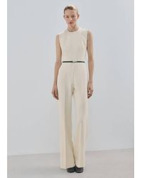 Mango - Open-Back Belted Jumpsuit - Lyst