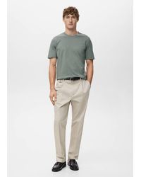 Mango - 100% Cotton Slim-Fit T-Shirt - Lyst