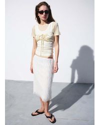 Mango - Two-Tone Contrast T-Shirt - Lyst