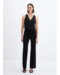 Mango - Straight Knitted Trousers - Lyst