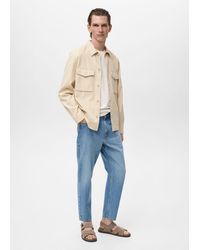 Mango - Lyocell Cotton Jacket With Pockets - Lyst