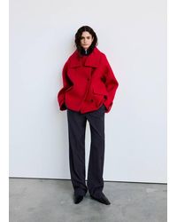 Mango - 100% Wool High-Neck Coat - Lyst